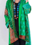 Women's Cardigan - Cardigan voor dames, casual pasvorm | Kleurrijk patchwork - Groen - S - Zarandi Amsterdam