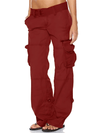 Women's Trousers - Cargobroeken voor dames | Relaxte pasvorm met zakken - Bordeauxrood - S - Zarandi Amsterdam