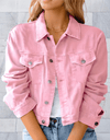 Casey - Cropped jasje met knoopsluiting en borstzakken