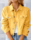 Casey - Cropped jasje met knoopsluiting en borstzakken