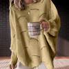 Sweaters en Cardigans - Casual - Chique Herfsttrui – Ribbelstof met Speelse Zoom en Lange Mouwen - Geel - S - Zarandi Amsterdam