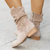 Winter Boots - Casual laarzen voor dames | Ronde neus, lage hak - Beige - 34 - Zarandi Amsterdam