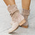 Winter Boots - Casual laarzen voor dames | Ronde neus, lage hak - Beige - 34 - Zarandi Amsterdam