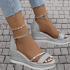 Dames Sandalen - Casual sandalen met stijlvol design en optimaal draagcomfort - Zilver - 35 - Zarandi Amsterdam