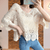 Dames Tops - Casual top dames met korte mouwen en ademende stof - abrikoos - S - Zarandi Amsterdam