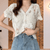 Dames Tops - Casual top dames met korte mouwen en ademende stof - abrikoos - S - Zarandi Amsterdam