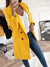 Winter Coat - Chic Design Jas voor Dames, Lange Mouw | Winter - Geel - S - Zarandi Amsterdam