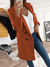Winter Coat - Chic Design Jas voor Dames, Lange Mouw | Winter - Donkeroranje - S - Zarandi Amsterdam