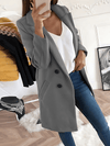 Winter Coat - Chic Design Jas voor Dames, Lange Mouw | Winter - Grijs - S - Zarandi Amsterdam