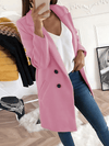 Winter Coat - Chic Design Jas voor Dames, Lange Mouw | Winter - Roze - S - Zarandi Amsterdam