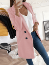 Winter Coat - Chic Design Jas voor Dames, Lange Mouw | Winter - Lichtroze - S - Zarandi Amsterdam