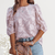 Dames Tops - Chiffon Blouse met Puff Sleeves voor Tijdloze Elegantie - Roze - S - Zarandi Amsterdam