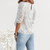 Dames Tops - Chiffon Blouse met Puff Sleeves voor Tijdloze Elegantie - Wit - S - Zarandi Amsterdam
