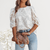 Dames Tops - Chiffon Blouse met Puff Sleeves voor Tijdloze Elegantie - Wit - S - Zarandi Amsterdam