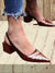 women's sandals - Chique puntige teen sandalen voor vrouwen in faux leer - Donkerbruin - 34 - Zarandi Amsterdam