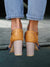 Women's Shoes - Chunky Hoge Hak T - Strap Sandalen met Verstelbare Gespsluiting - Blauw - 35 - Zarandi Amsterdam