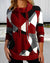 Color Block Sweatshirt voor dames | Geometrisch patroon 0