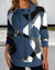 Color Block Sweatshirt voor dames | Geometrisch patroon 1