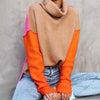 Sweaters - Losse Coltrui | Comfortabele Kleurblok Look - S - Zarandi Amsterdam