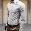 Herenoverhemden - Comfortabel Heren Overhemd – Duurzaam Materiaal en Casual Look - Grijs - M - Zarandi Amsterdam