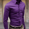 Herenoverhemden - Comfortabel Heren Overhemd – Duurzaam Materiaal en Casual Look - Paars - M - Zarandi Amsterdam