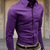 Herenoverhemden - Comfortabel Heren Overhemd – Duurzaam Materiaal en Casual Look - Paars - M - Zarandi Amsterdam