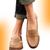 Flats - Comfortabele Instapschoenen van Leer Elegant en Praktisch - Khaki - 35 - Zarandi Amsterdam