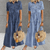 Jurken - Comfortabele jurk met klassieke look – knopen en los silhouet - Lichtblauw - S - Zarandi Amsterdam