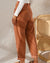 Corduroy broek voor dames, hoge taille | enkellengte 1