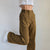 Corduroy broek voor dames, hoge taille | relaxte pasvorm 0