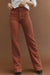 Corduroy broeken voor dames | Hoge taille, relaxte pasvorm 0