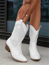 Winter Boots - Cowboylaarzen voor dames | Ademend met rits - wit - 35 - Zarandi Amsterdam