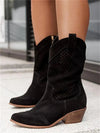 Winter Boots - Cowboylaarzen voor dames | Ademend met rits - zwart - 35 - Zarandi Amsterdam