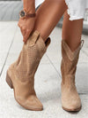 Winter Boots - Cowboylaarzen voor dames | Ademend met rits - bruin - 35 - Zarandi Amsterdam
