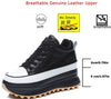 Skyrise Lederen Sneakers - Chunky Hoge Platform (7 cm/2,76 in) Dameschoenen