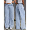 Pants - Comfortabele baggy fit damesjeans met hoge taille - Blauw - S - Zarandi Amsterdam