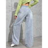 Pants - Comfortabele baggy fit damesjeans met hoge taille - Blauw / Grijs - S - Zarandi Amsterdam
