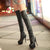 Women's Winter Boots - Zwarte Dames Laarzen Overknee met Puntige Neus en Verfijnde Pasvorm - Zwart - 34 - Zarandi Amsterdam