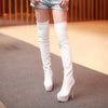 Women's Winter Boots - Zwarte Dames Laarzen Overknee met Puntige Neus en Verfijnde Pasvorm - Zwart - 34 - Zarandi Amsterdam