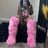 Women's Winter Boots - Casual Overknee Stiefelschoenen van Synthetisch Materiaal voor Dames - Rosa - 35 - Zarandi Amsterdam
