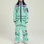 Winter Sets - Dames Ski Overall Waterdicht met Capuchon, Lange Mouwen, Regular Fit - Cyaan - S - Zarandi Amsterdam