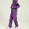 Winter Sets - Dames Ski Overall Waterdicht met Capuchon, Lange Mouwen, Regular Fit - Paars - S - Zarandi Amsterdam