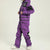 Winter Sets - Dames Ski Overall Waterdicht met Capuchon, Lange Mouwen, Regular Fit - Paars - S - Zarandi Amsterdam