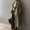 Women's Coat - Lange waterdichte trenchcoat voor dames met bescherming en stijl - Khaki - S - Zarandi Amsterdam