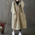 Women's Coat - Oversized trenchcoat lange snit waterdicht met functionele kap - Khaki - Zarandi Amsterdam