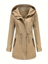 Dames Trenchcoat Waterdicht Met Kapuze | Lange Mouwen 0