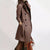 Women's Coat - Stijlvolle trenchcoat voor dames met tailleband en knielange pasvorm - Bruin - S - Zarandi Amsterdam