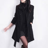 Women's Coat - Stijlvolle trenchcoat voor dames met tailleband en knielange pasvorm - Zwart - S - Zarandi Amsterdam