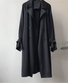 Women's Coat - Stijlvolle trenchcoat voor dames, waterdicht met dubbele knoopsluiting - Zwart - S - Zarandi Amsterdam