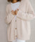 Damestruien - Dames Cardigan met V - hals en Knoopdetail | Losse Pasvorm - Roze - S - Zarandi Amsterdam